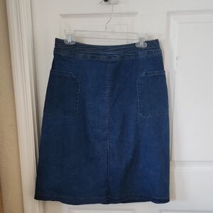 Universal Thread Dark Blue Denim A-Line Skirt